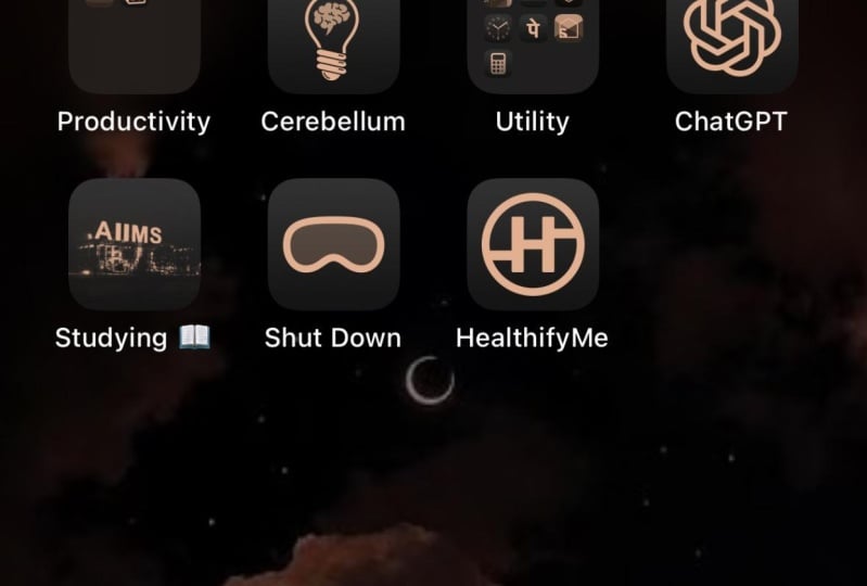 Declutterred Homescreen