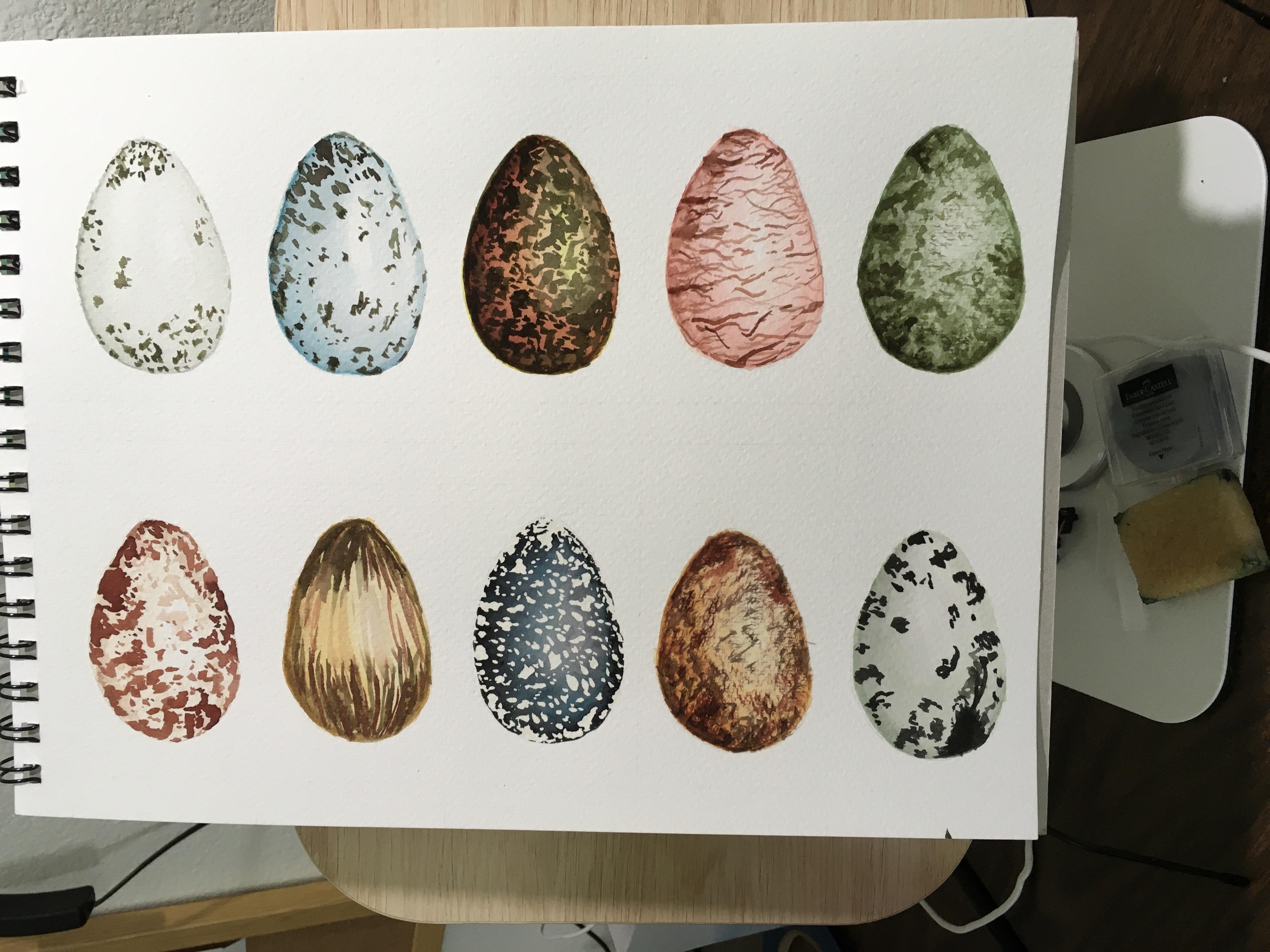 Creating texture-eggs - student project