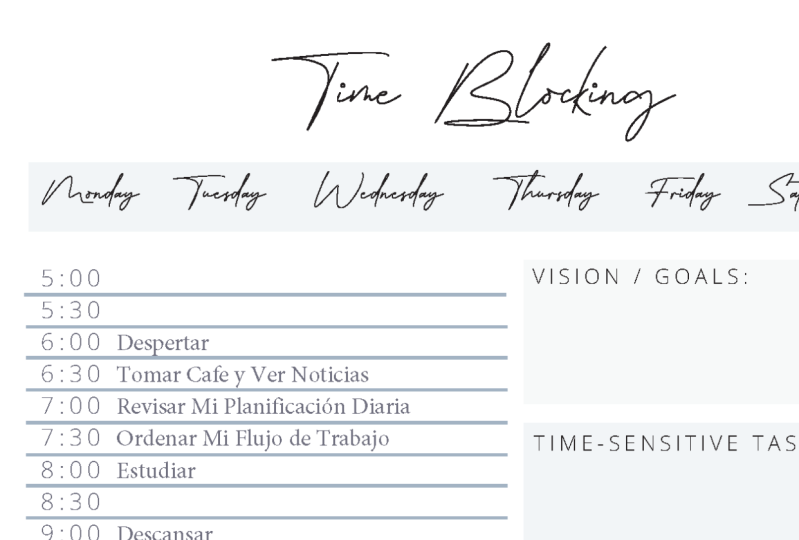 My Time Blocking implementation
