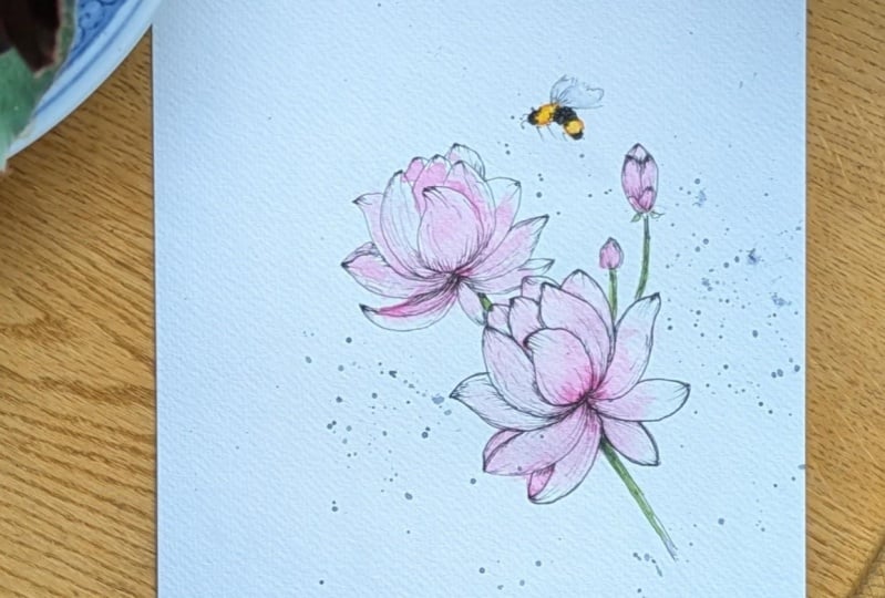 Lotus and Bee