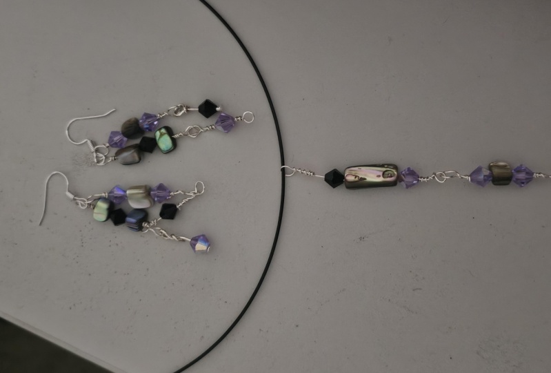 Earrings and necklace