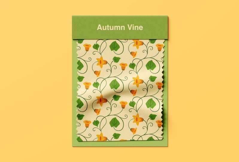 Autumn Vine Half Drop - Adobe Illustrator to Procreate Workflow