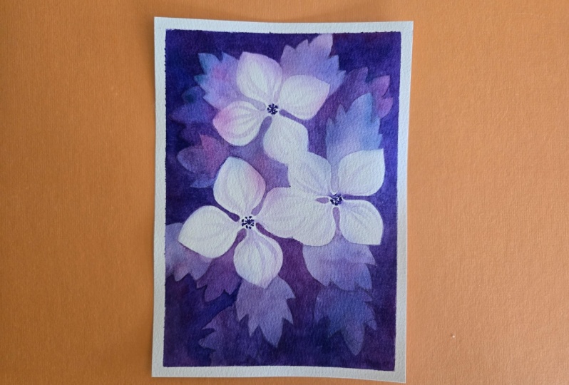 Dreamy Watercolor Florals_Negative Painting Technique