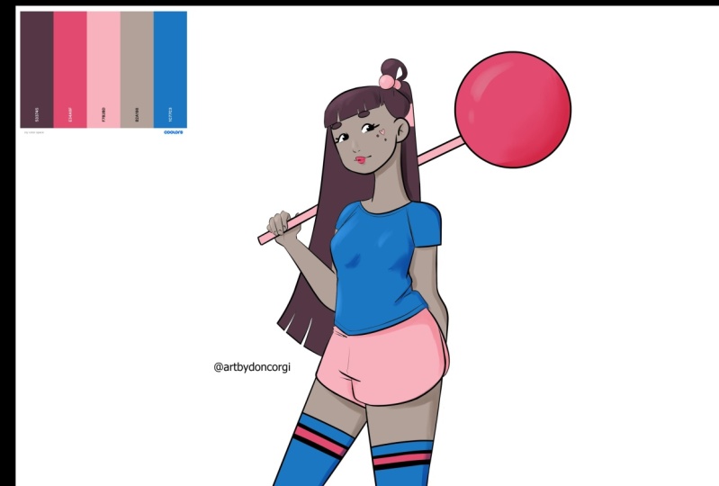Candy Girl Coloring