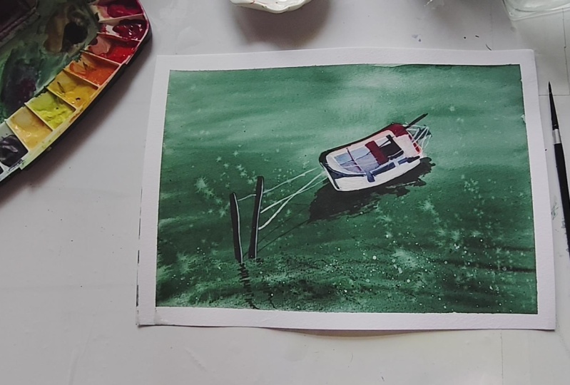Boat reflection