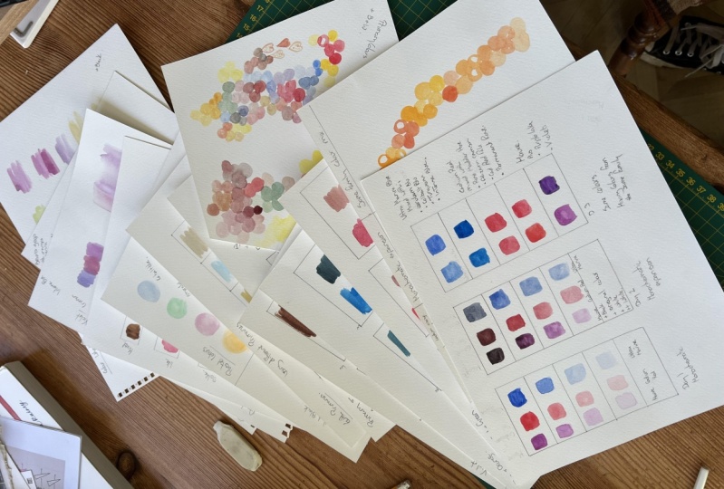 30 day watercolour mixing challenge