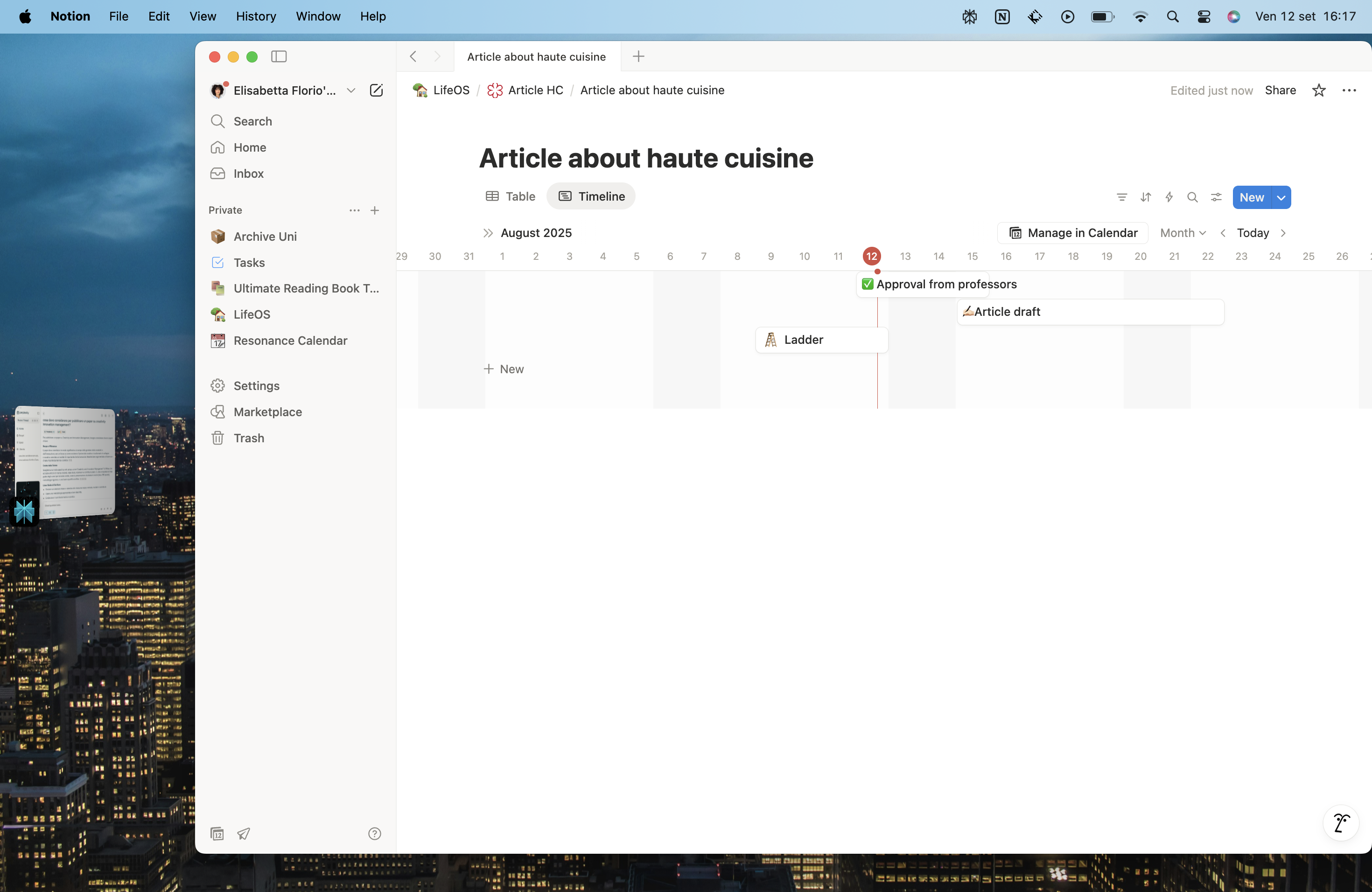Project Timeline
