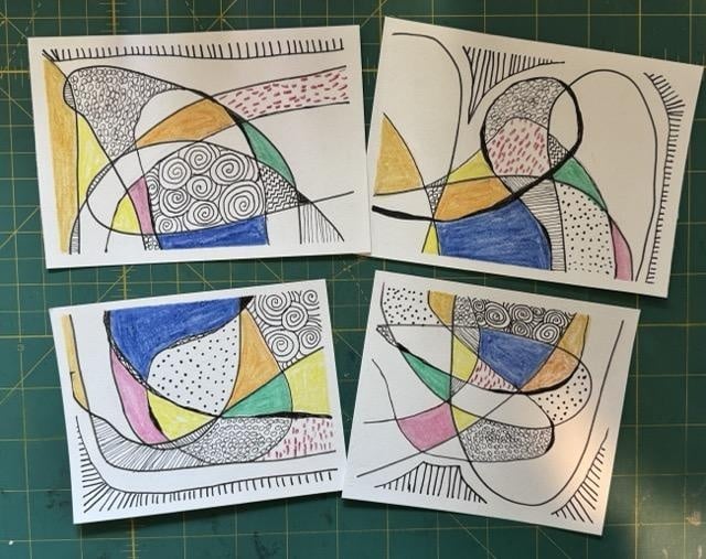 Mindful Grid Art - student project