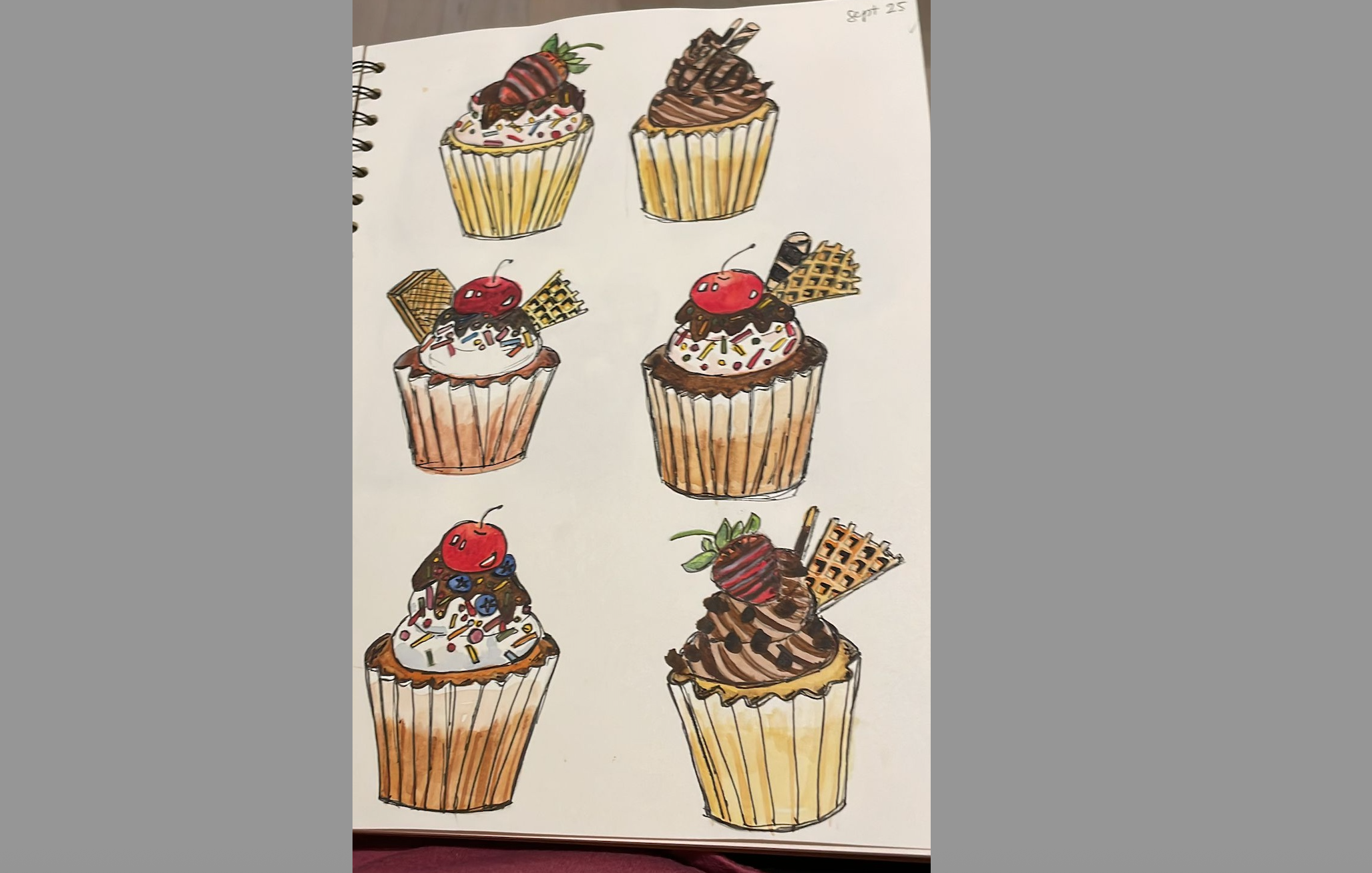 Cupcake com creme e cereja ilustração stock. Ilustração de gear - 212523153, image size:2055x1309