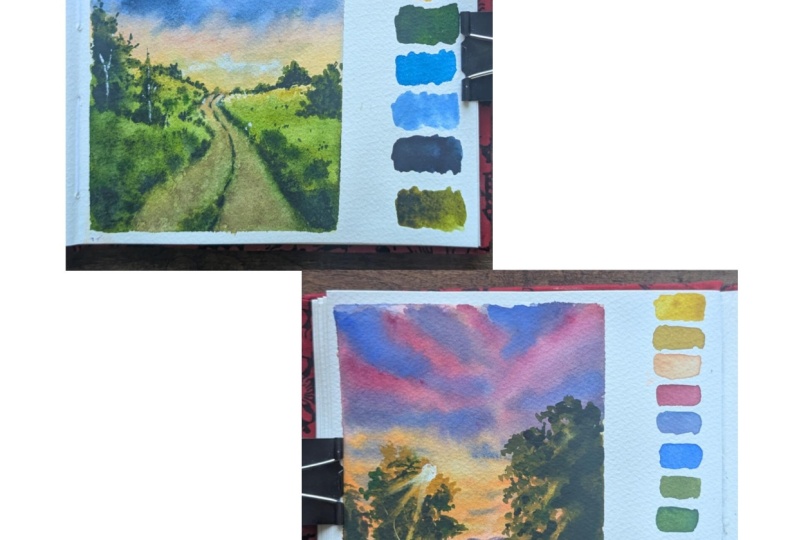 Loose watercolor landscapes - A 5 Day Watercolor challenge