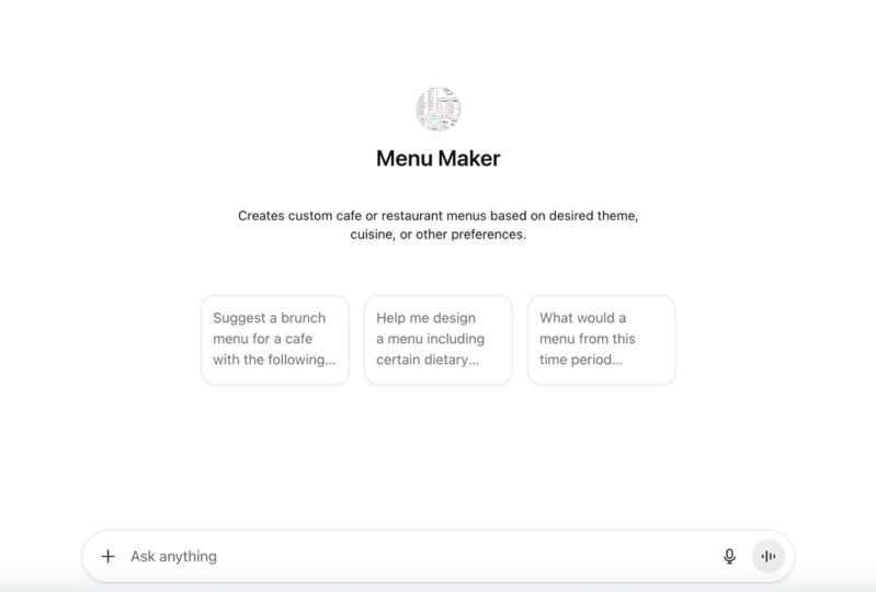 Menu Maker GPT