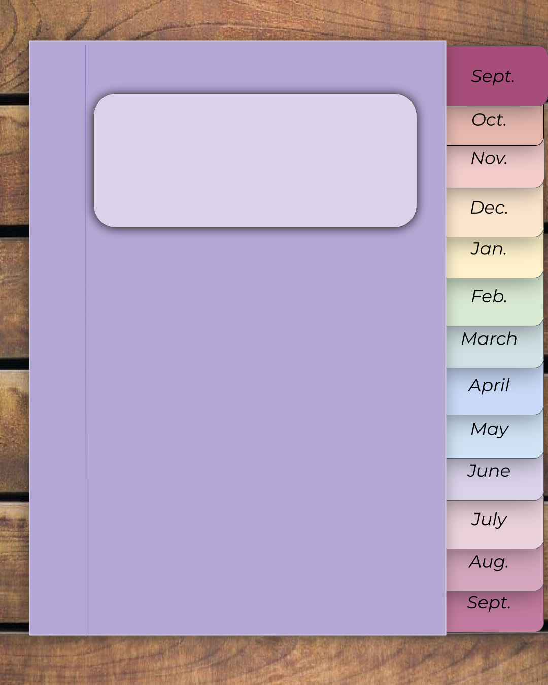 My planner - student project