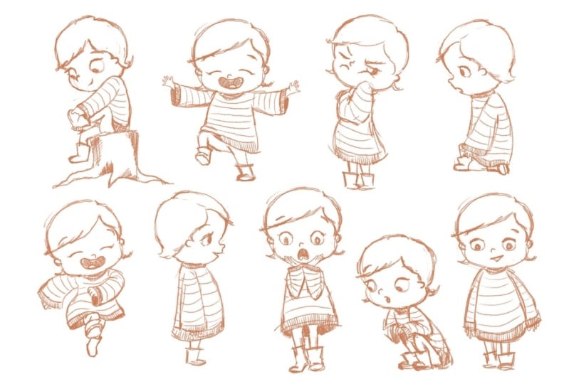 Little girl pose sheet