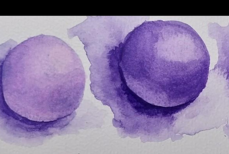 Purple Watercolour Spheres