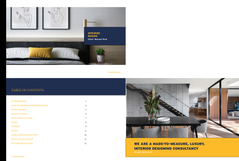 Interior Design Brochure