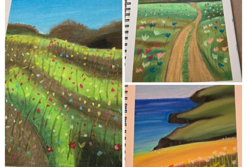 Soft pastel landscapes