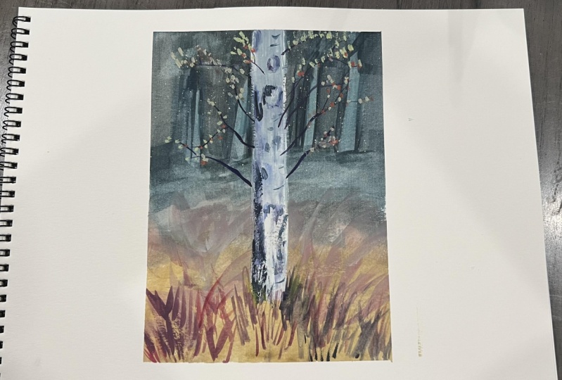 Autumn Gouache Tree