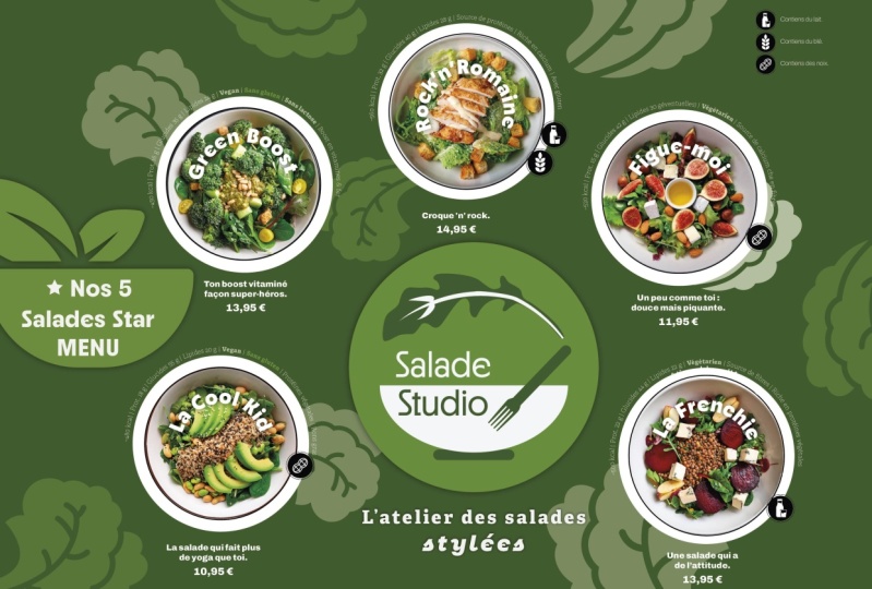 Salad bar menu