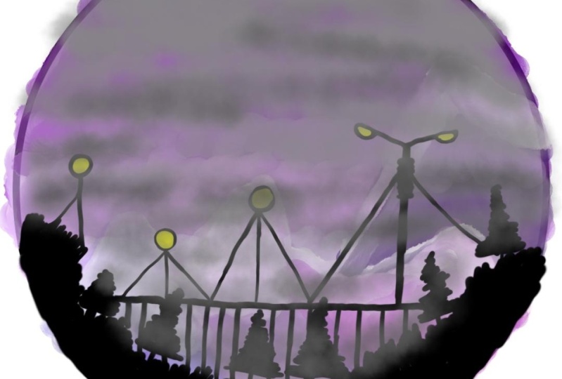 Purple Sky Drawing