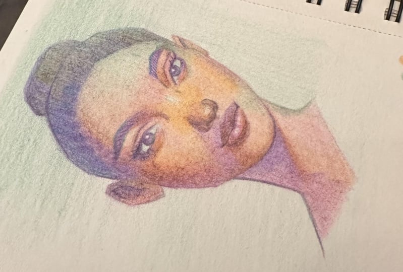 Color pencil portrait