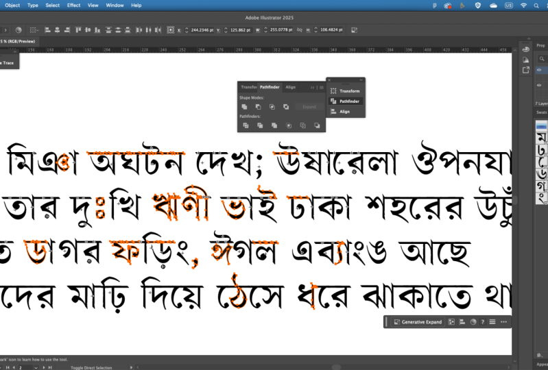 Bengali typeface design