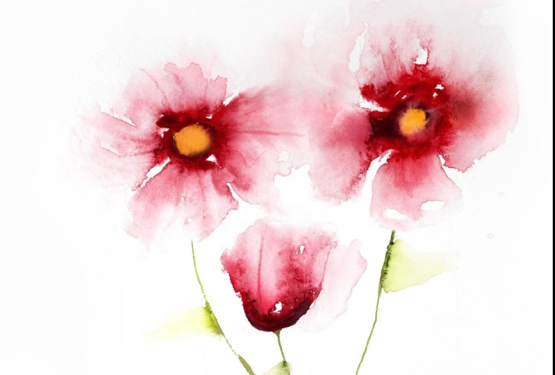 Loose Watercolour Flowers