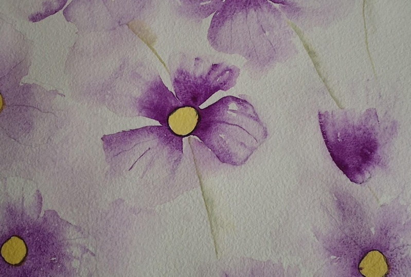 Wet in wet flowers
