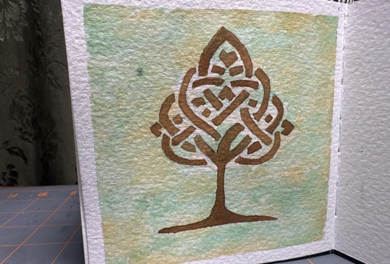 Celtic Tree with watercolor