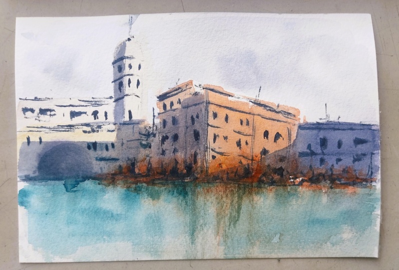 Cinque Terre Watercolour - Loosening up by Letting the Medium do the Work
