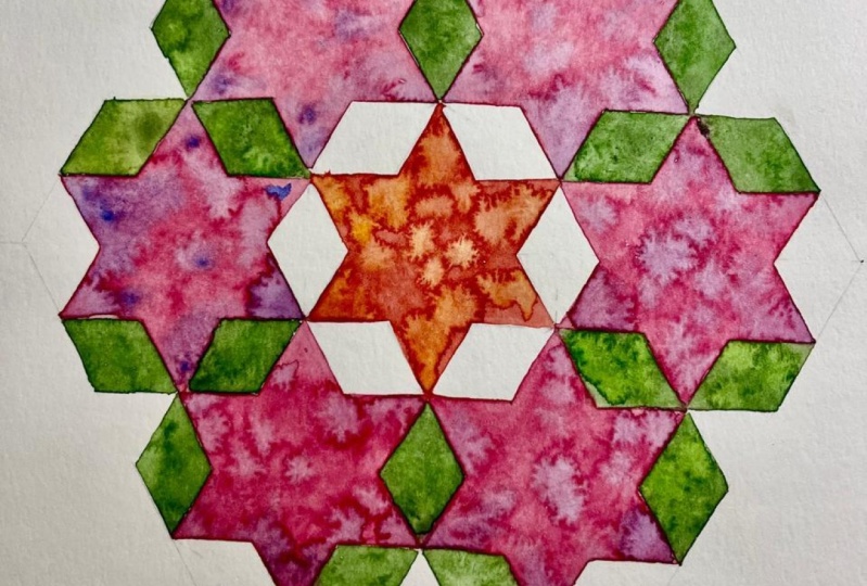 estrellas en acuarela