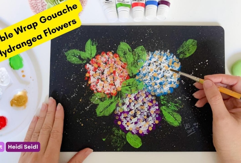 SAMPLE PROJECT: Gouache Hydrangea Bouquet