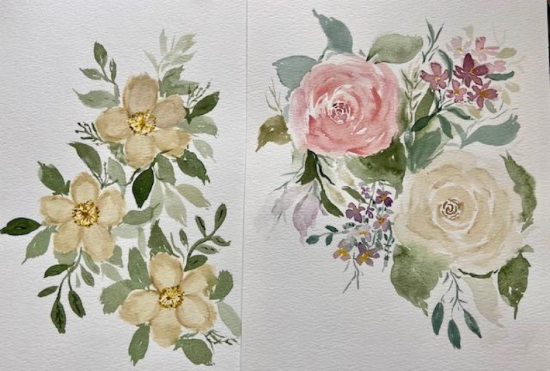Final Project Vintage Dog Roses & Pastel Roses