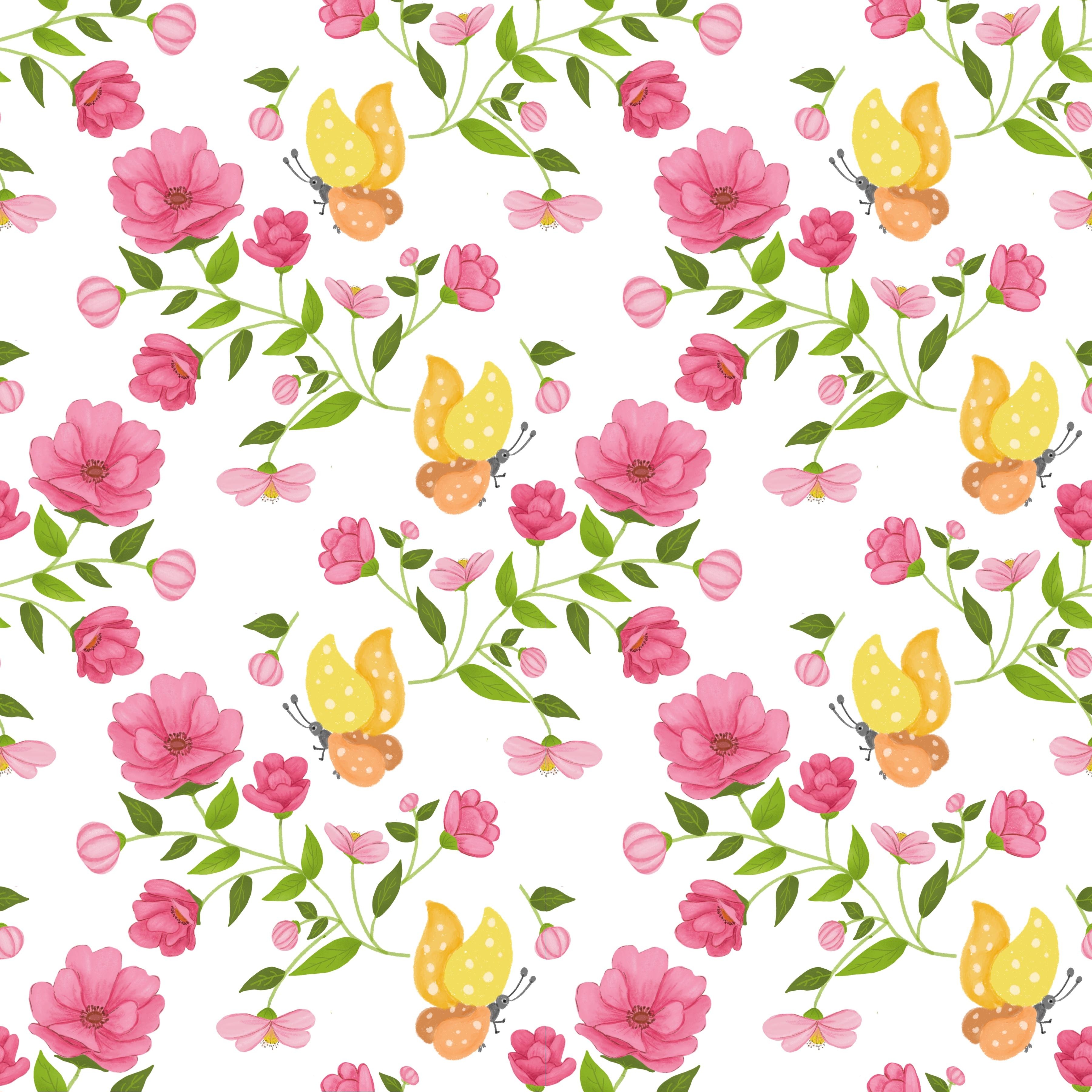Flowers and butterfies - student project