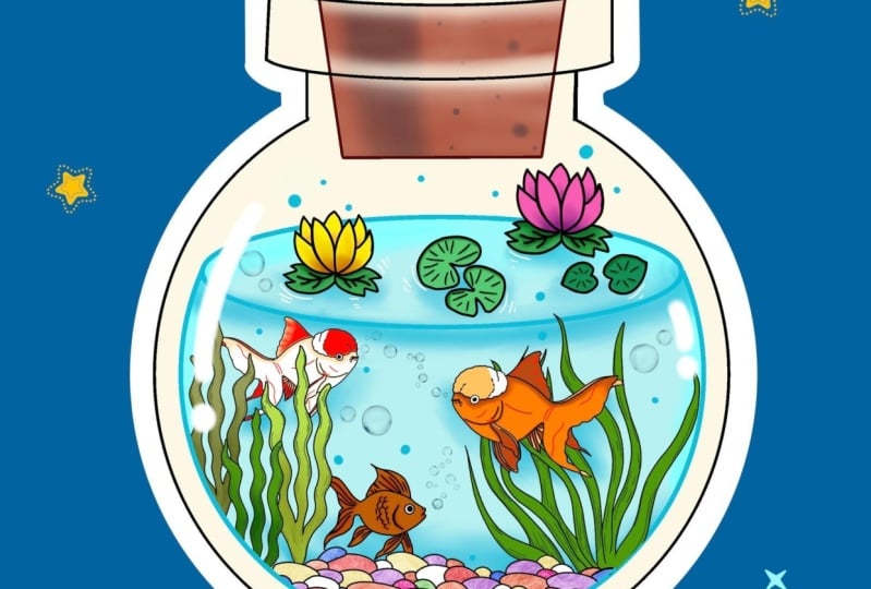 Fishes in a bottle