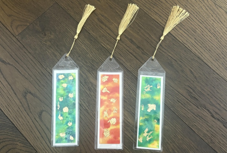 Abstract, watercolour bookmarks