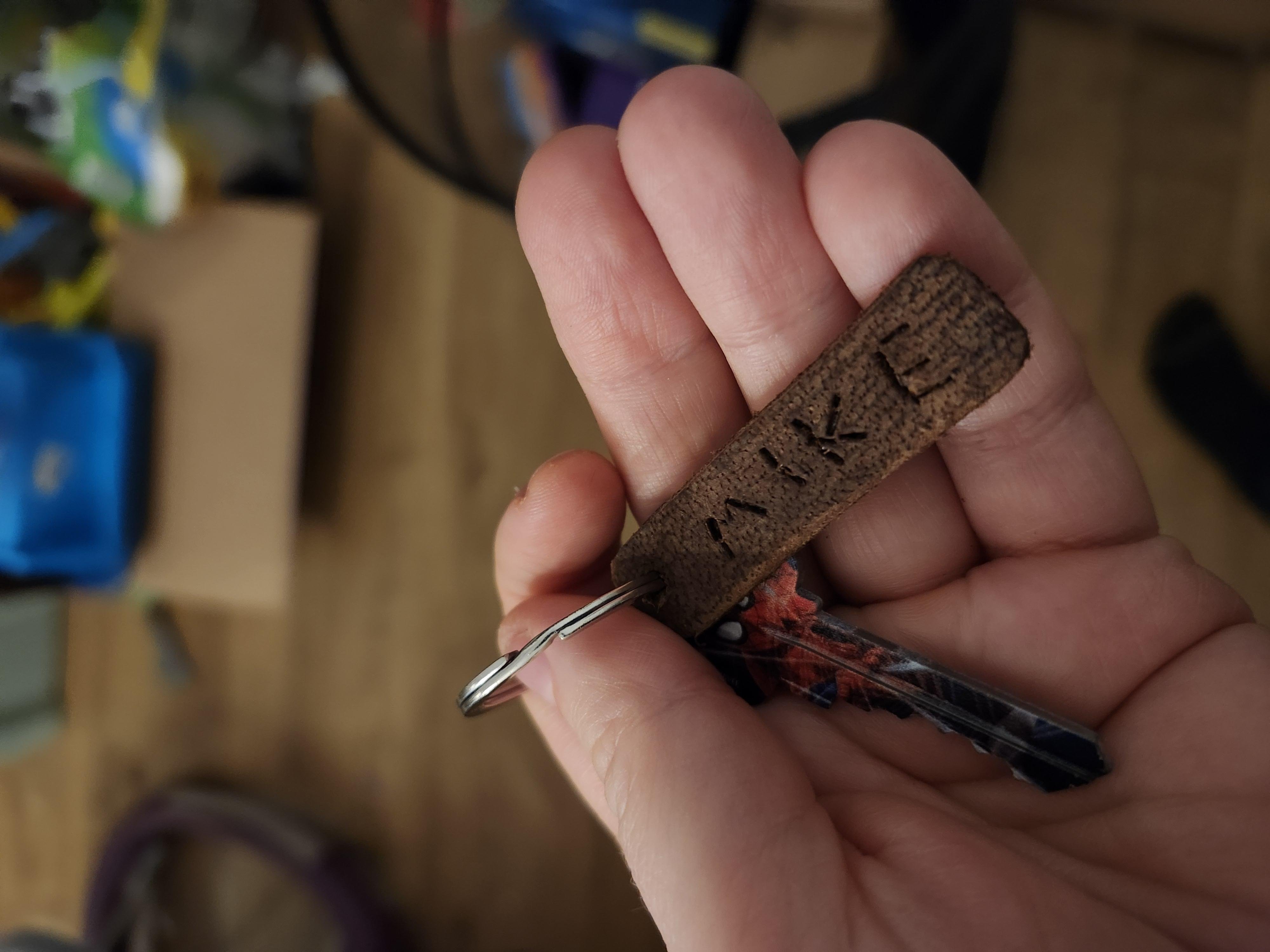 Leather Keychain - student project