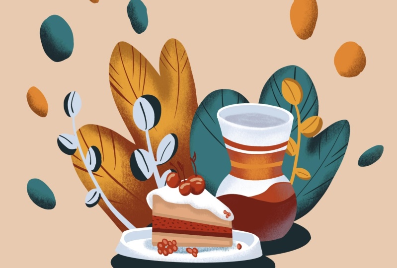 Cake & vase