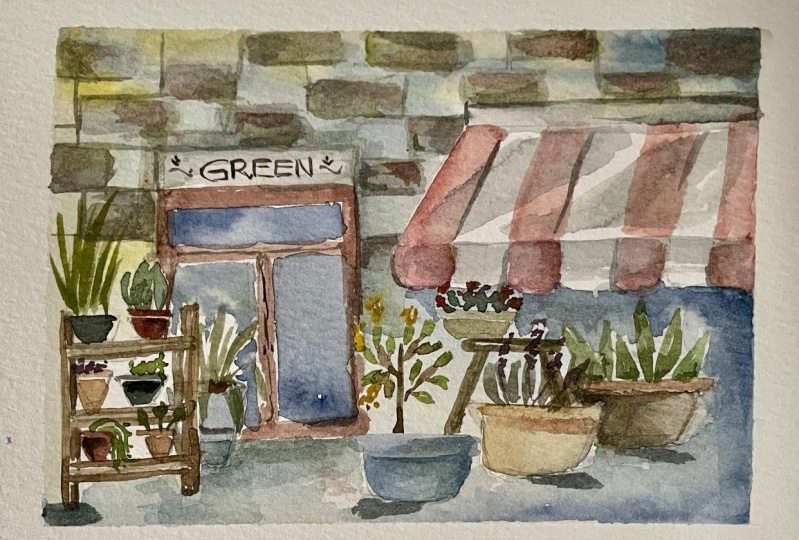 Expressive Watercolor Flower shop