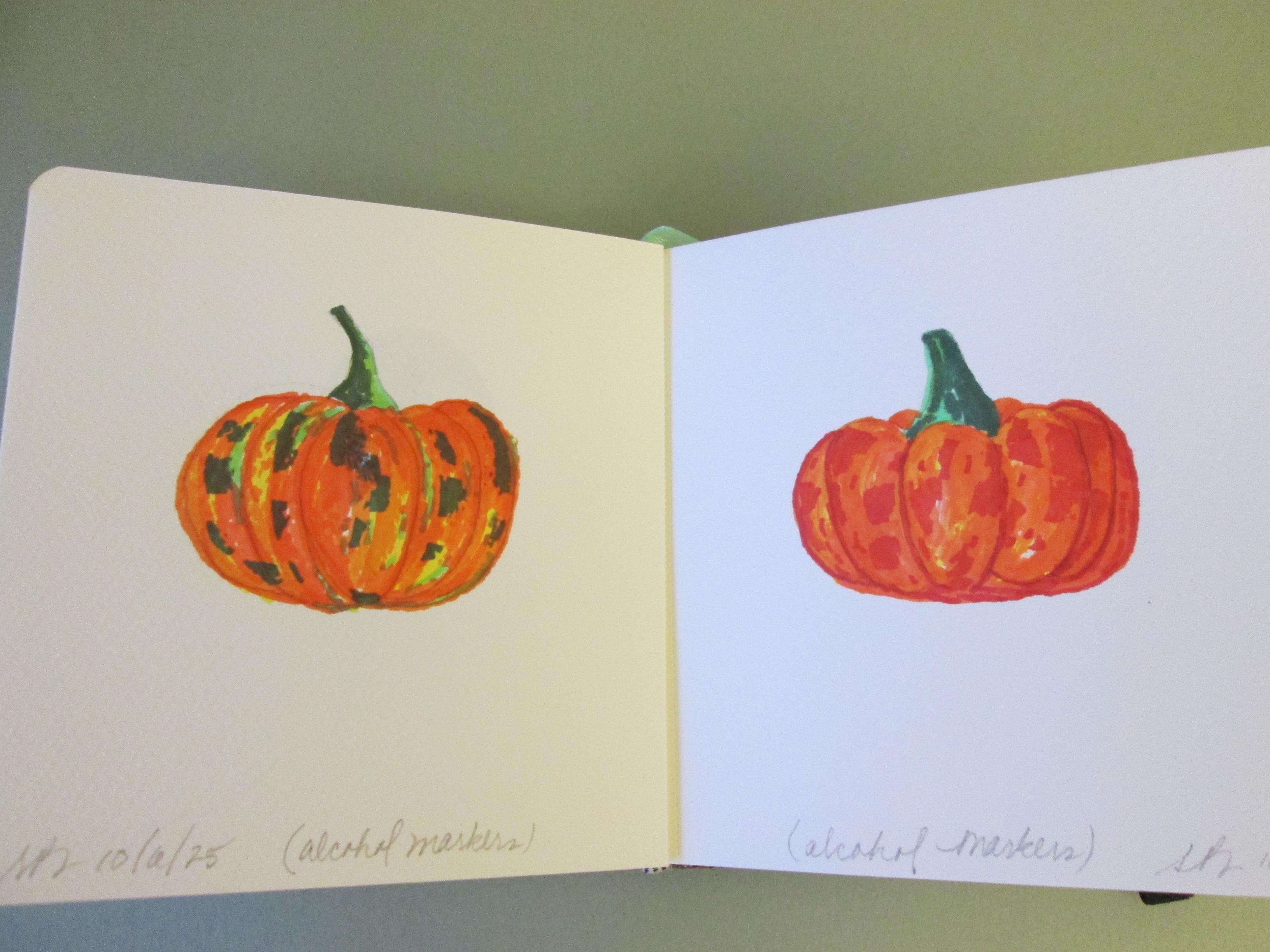 Alcohol Marker Pumpkins - student project