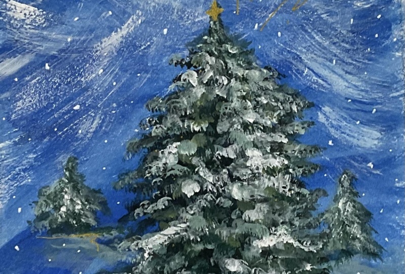 Quick & Easy Winter Tree Painting