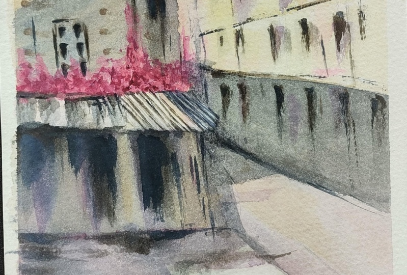 Parisian Cafe - a quick watercolour class of Nadine Dudek