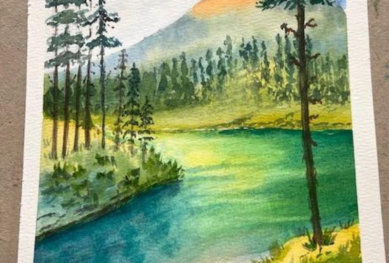 Mountain and Lake