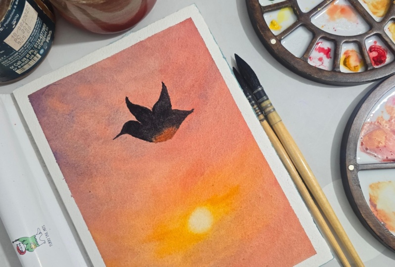 Watercolor- sunset