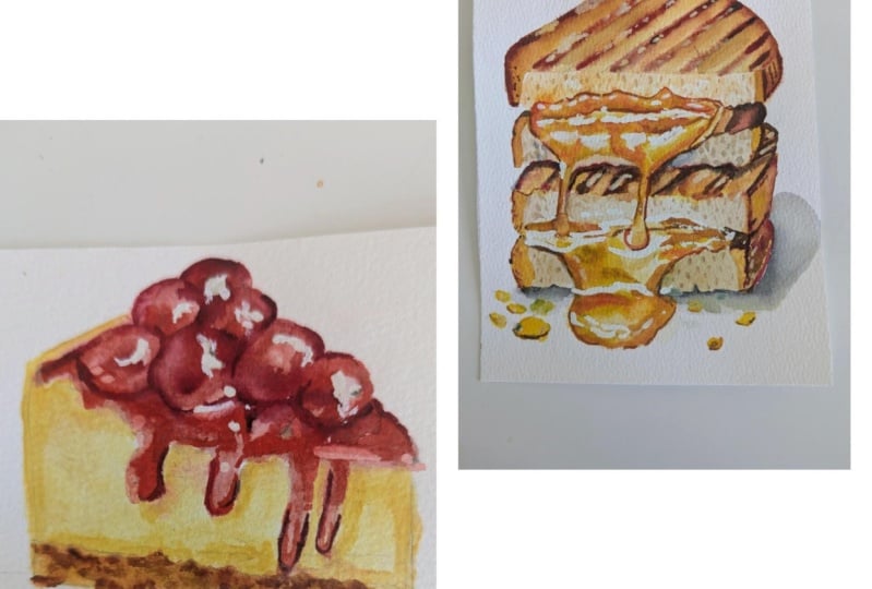 7 Day Watercolor Challenge - 7 Days of Realistic Watercolor Food Illustration