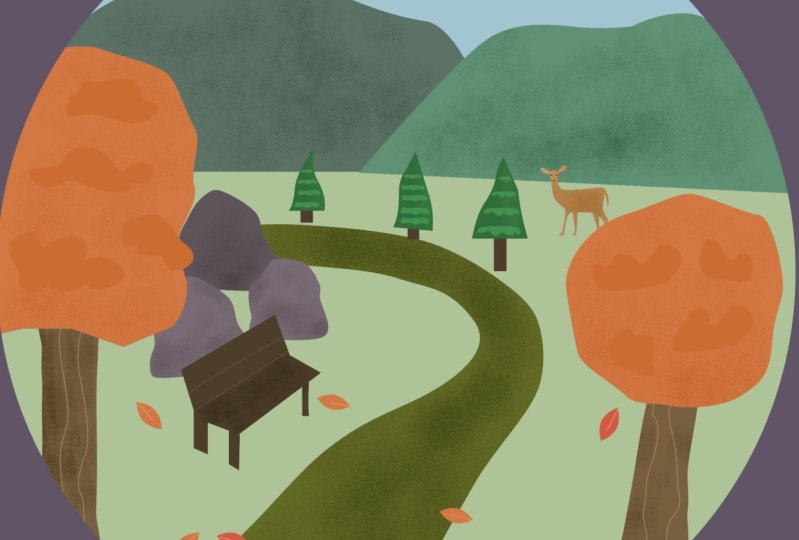 Vector Fall Scene