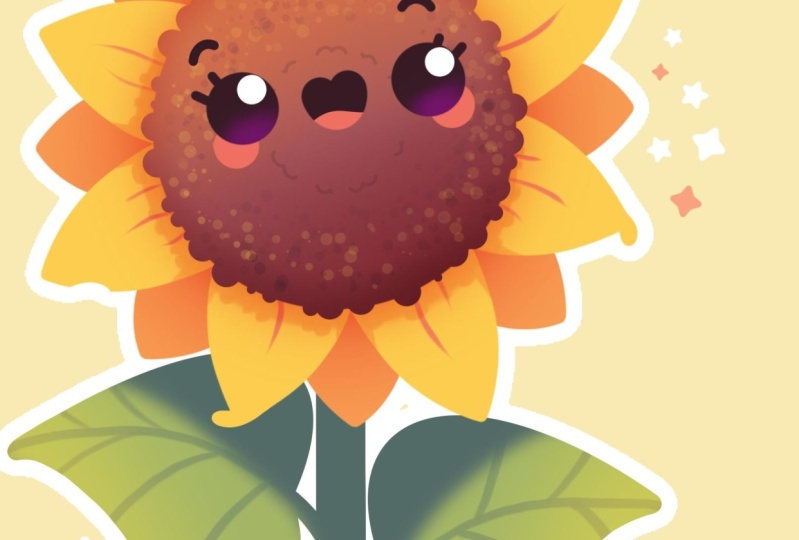 Kawaii Flower Illustrations