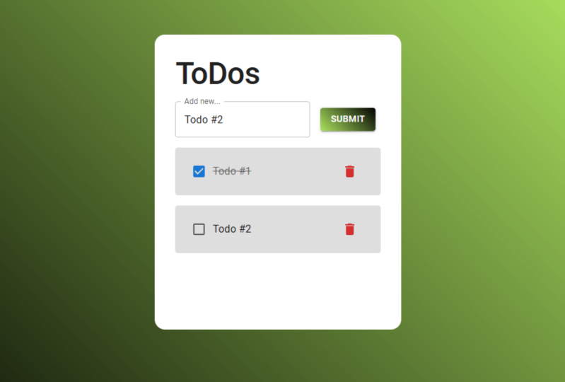 To Do app in Next. js using Typescript