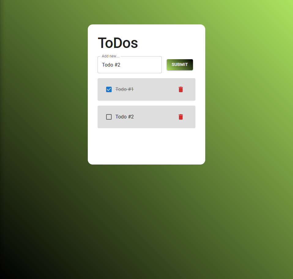 To Do app in Next. js using Typescript - student project
