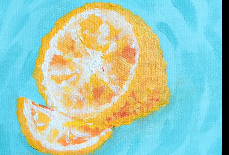 Lemon. .. using brush painting techniques