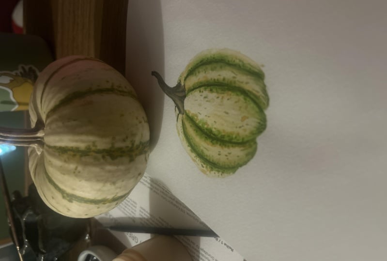 Watercolor pumpkin